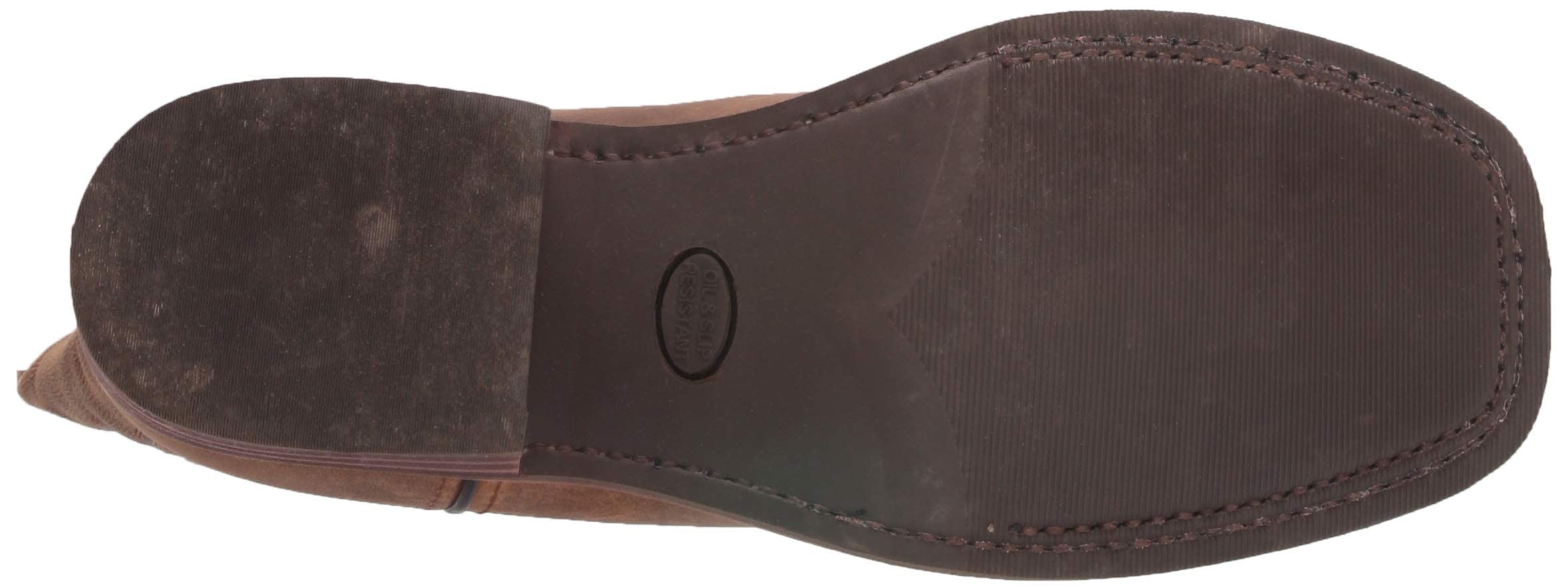Ad Tec Men's 11in Cowboy Square Toe Western Boots - Oil Tumbled Leather Brown | Comfortable & Durable for Riding, Work & Outdoor Activities
