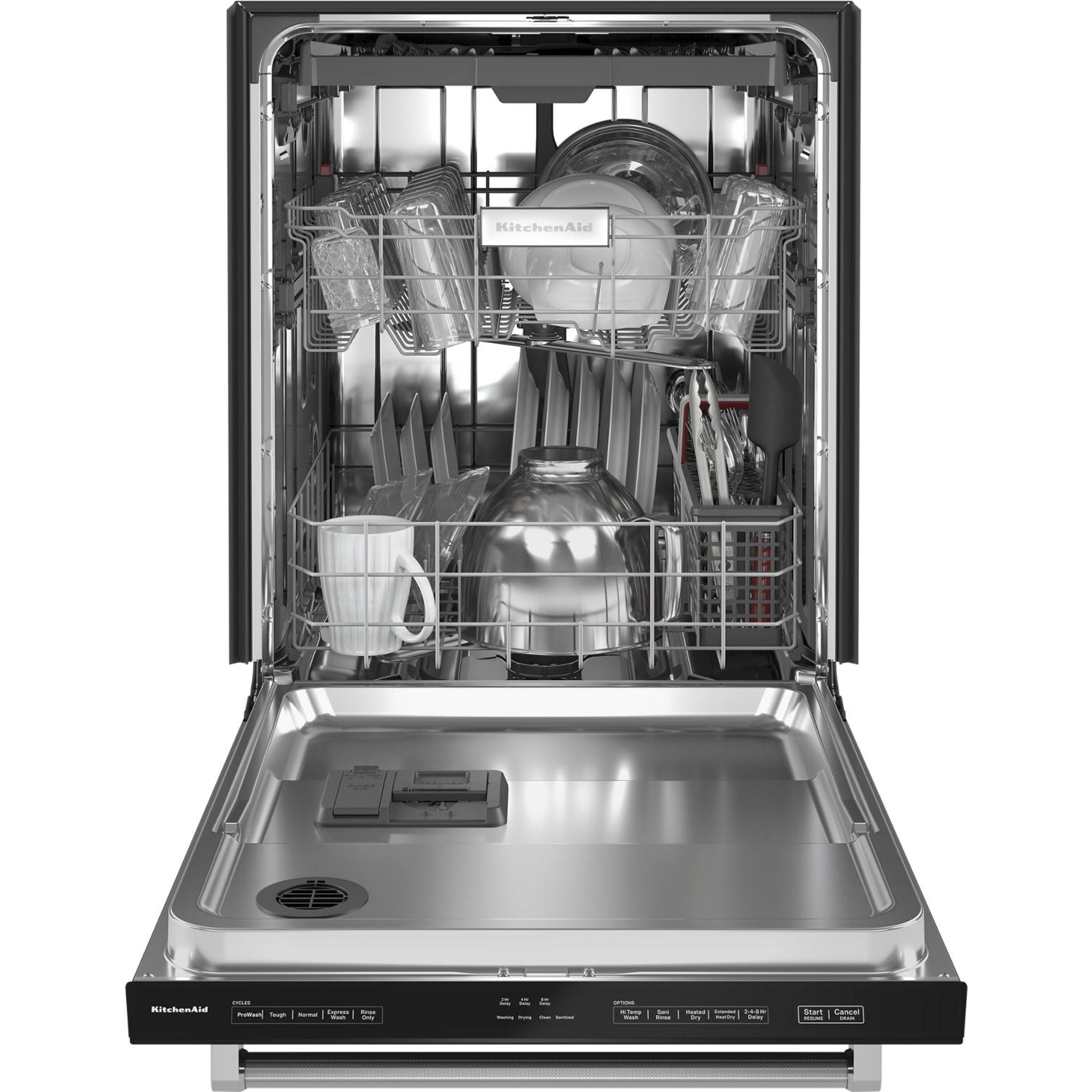 KitchenAid KDTE204KBL 24-Inch Built-In Dishwasher with Stainless Steel Tub - Black | Energy Star Certified | Perfect for Small to Medium Kitchens & Busy Families