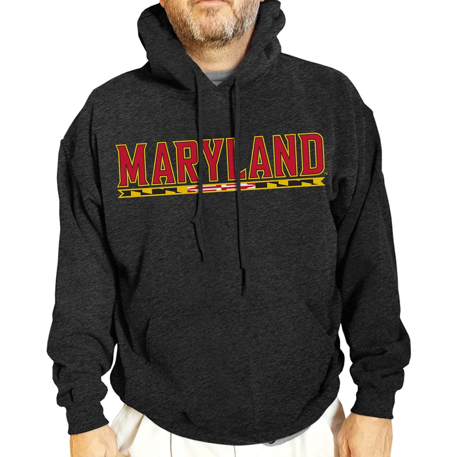 NCAA Cotton Blend Charcoal Hooded Sweatshirt for Adults - Soft Ringspun Fabric, Comfortable & Versatile - Perfect for Game Day, College Spirit & Casual Wear