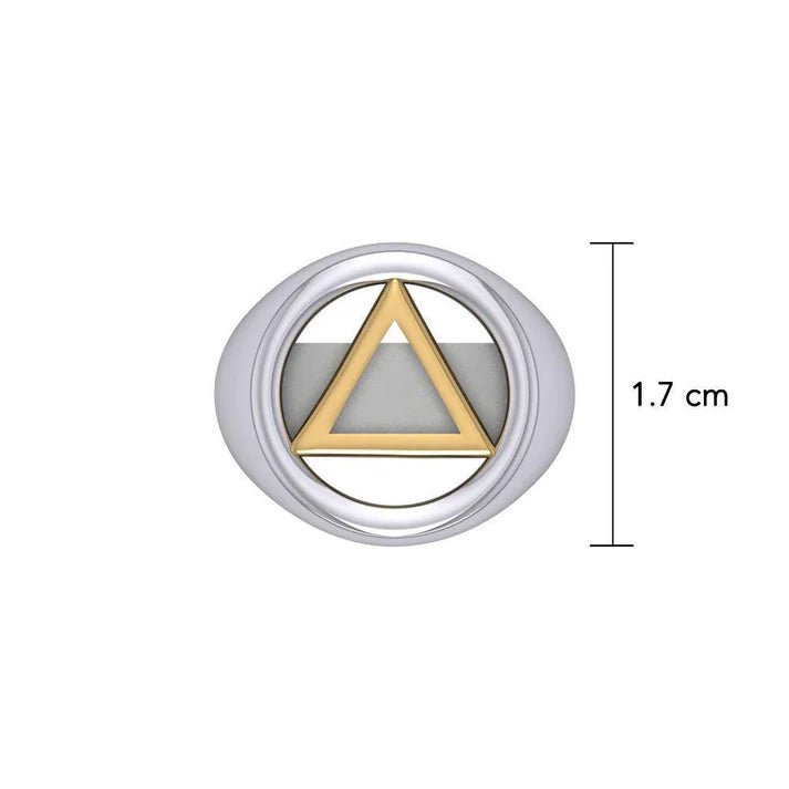 14K Gold Accent Recovery Silver Ring - Elegant Jewelry for Women | Perfect for Everyday Wear, Gifts & Special Occasions