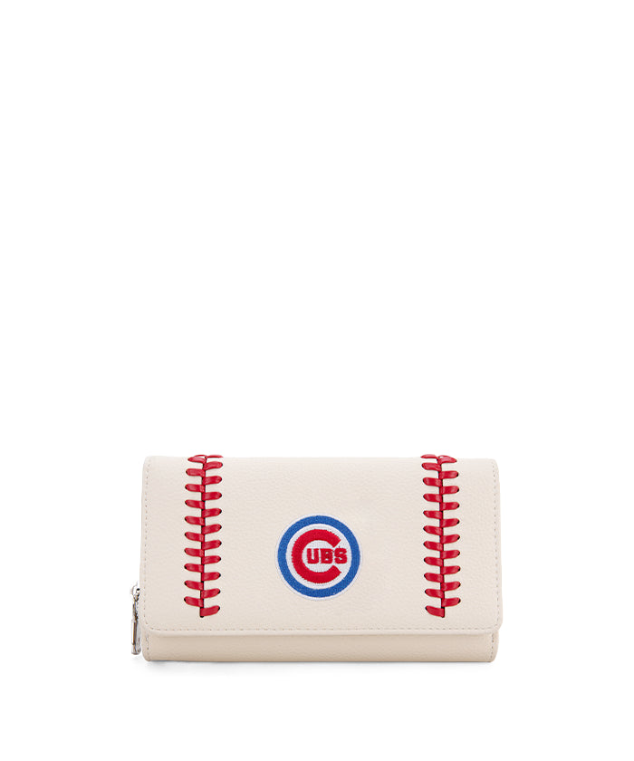 Authentic MLB Chicago Cubs Genuine Leather Wallet for Men - Stylish & Durable Bifold Wallet for Baseball Fans - Perfect for Gifts, Game Days & Everyday Use