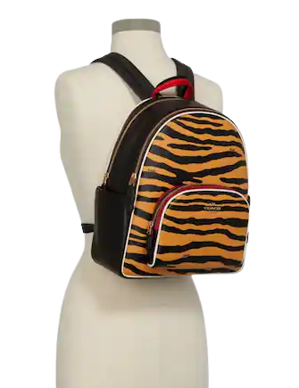 Coach Court Backpack with Tiger Print - Stylish Designer Backpack for Women & Men | Perfect for Work, School & Travel | Durable & Fashionable Laptop Backpack
