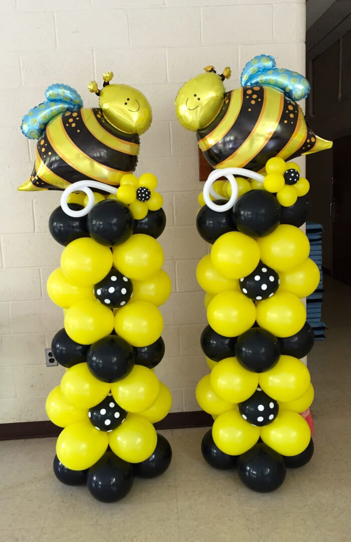 Bumble Bee Flower Column Set - Elegant Home Decor for Living Room, Wedding, Party & Garden Decoration | Perfect for Centerpieces and Floral Arrangements