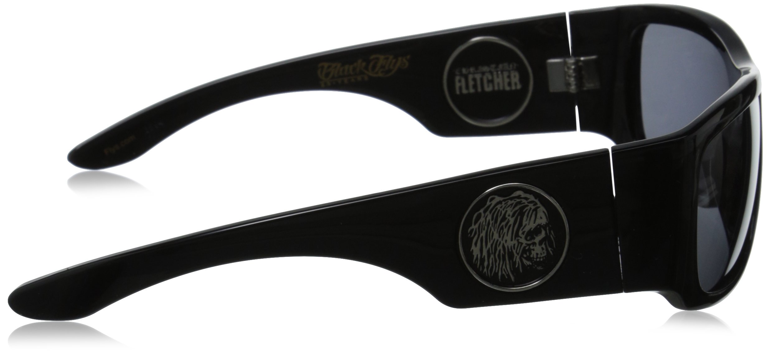 Black Flys Christian Fletcher Racer Fly Polarized Wrap Sunglasses for Men & Women - UV Protection Sports & Driving Shades for Outdoor Activities