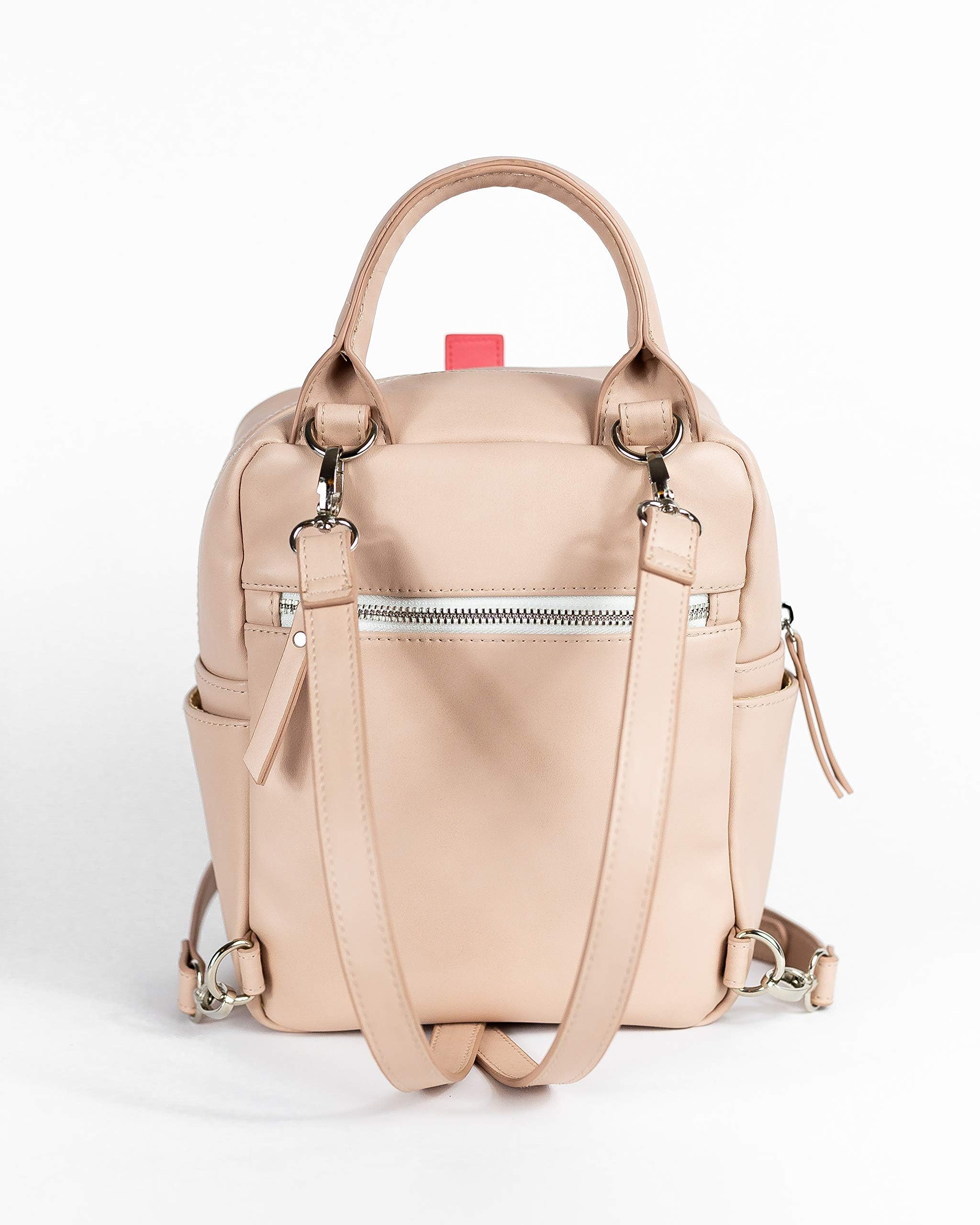 Premium Boba Faux-Leather Backpack for Women - Convertible Crossbody Bag & Shoulder Purse in Tan - Stylish & Durable for Work, Travel & College Campus Use