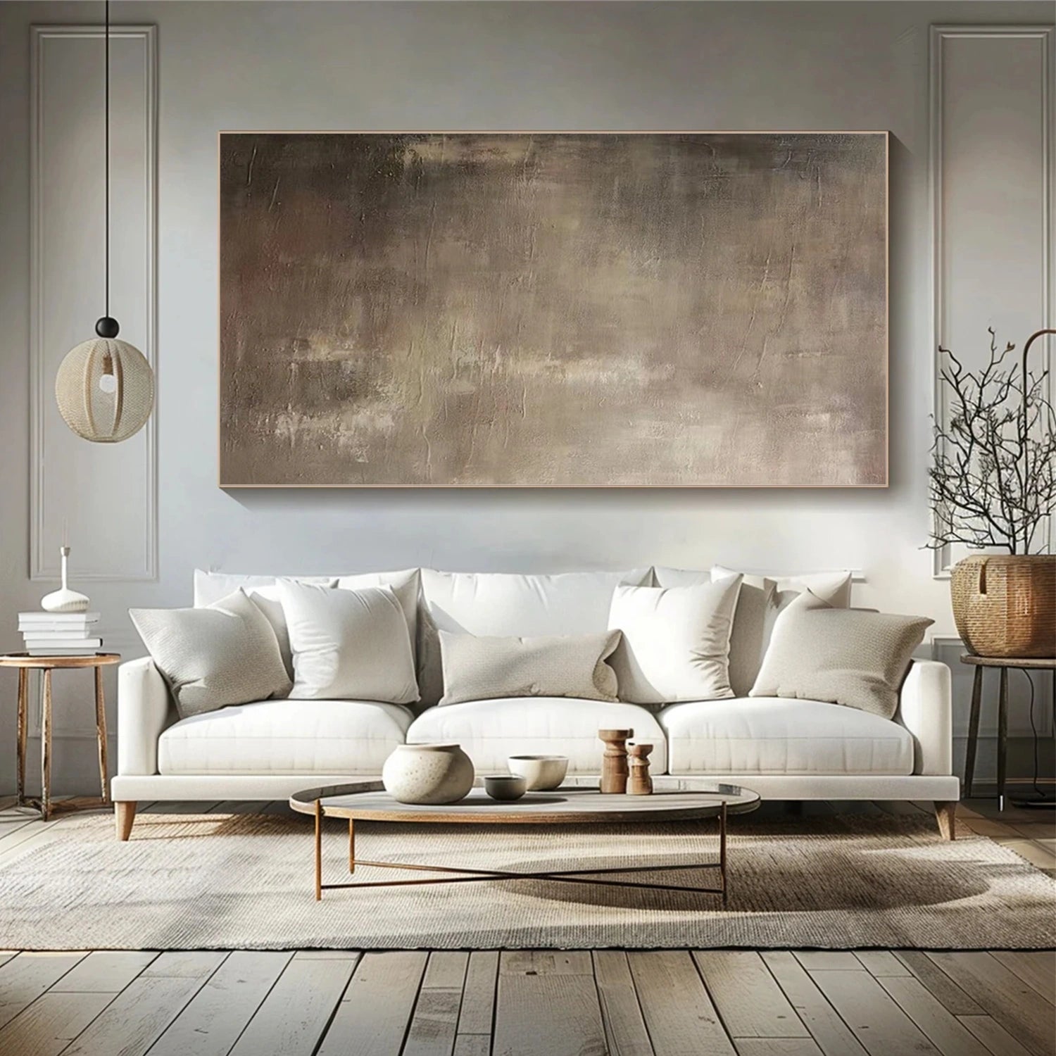 Beige & Brown Abstract Wall Art Print #BB162 - Modern Home Decor for Living Room, Bedroom & Office