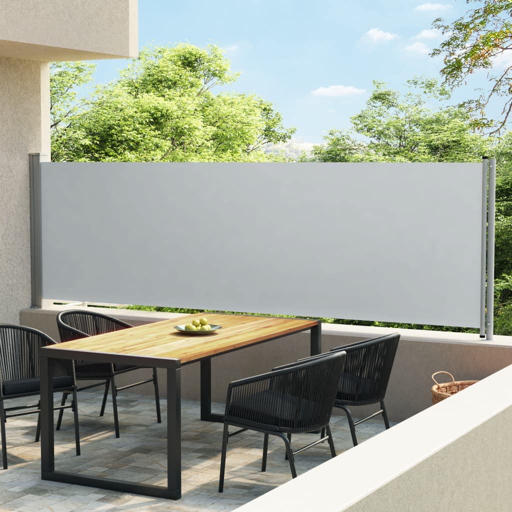 CHARMMA Retractable Side Awning - UV-Resistant Patio Privacy Screen & Wind Divider 55.1