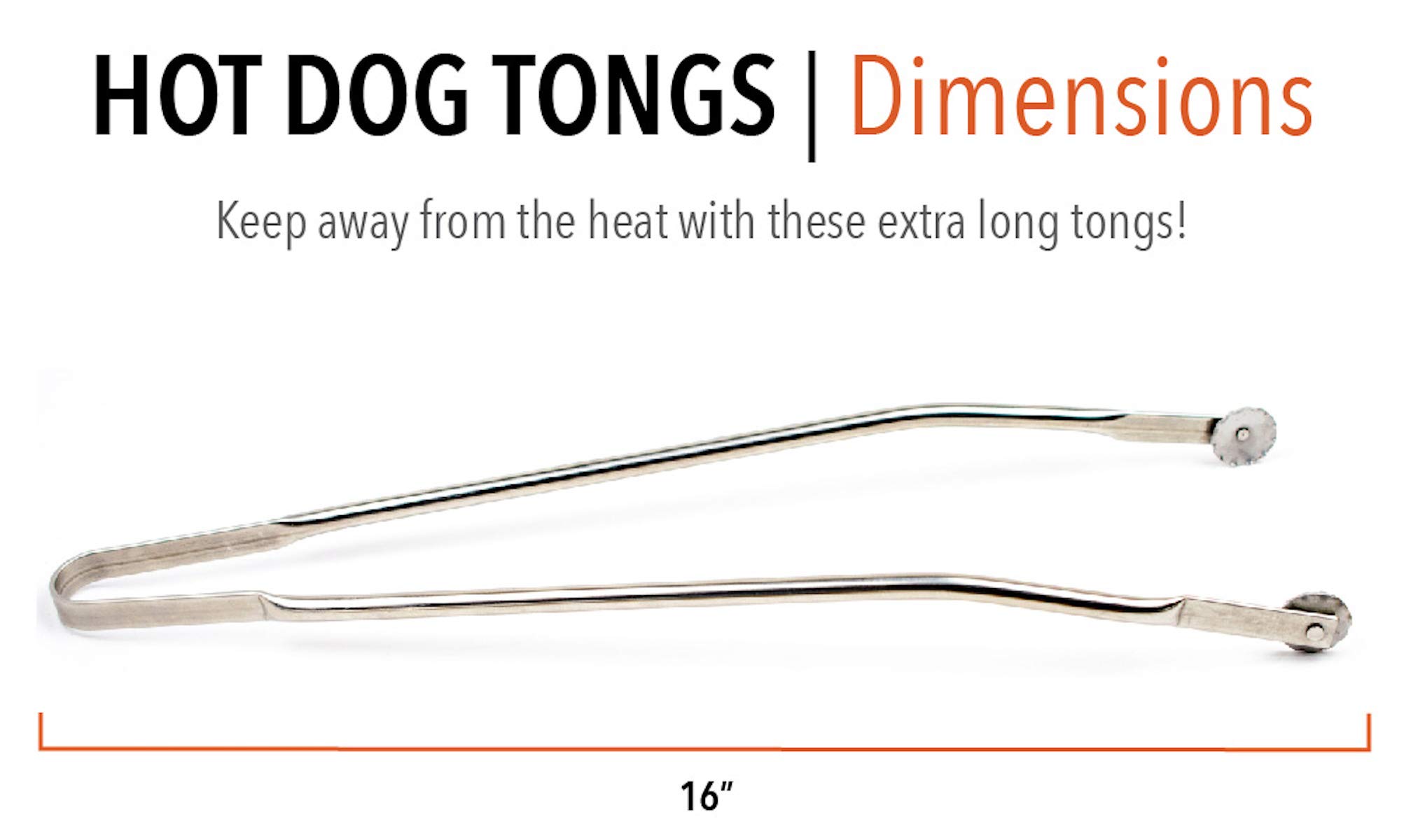 Premium Stainless Steel Hot Dog Tongs - 12