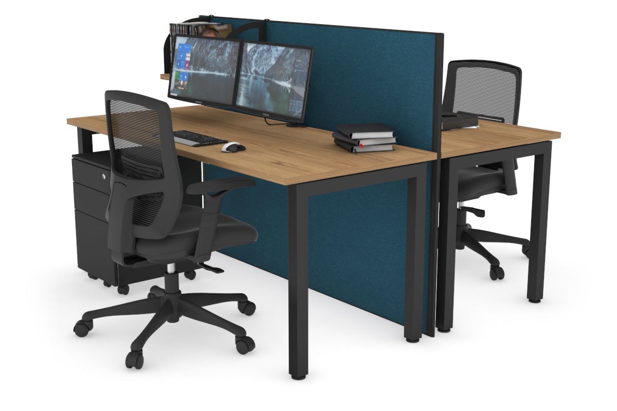 Horizon Quadro 2-Person Office Workstation Bench with Square Legs - 70.9