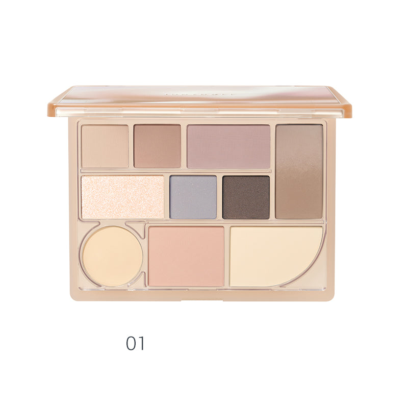 Judydoll 10-Color All-in-One Outdoor Makeup Palette - Waterproof & Long Lasting for Travel, Hiking, and Beach Activities