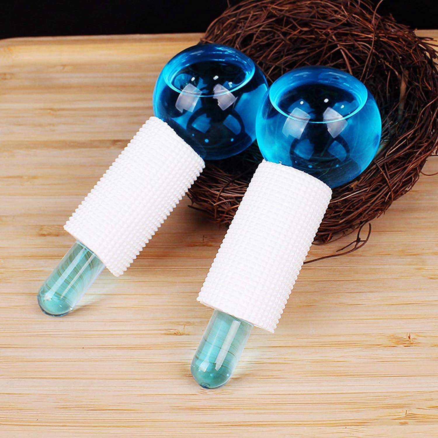 SHREVI IMPEX Ice Roller Globes - Cooling Facial Massage Tool for Face & Neck Relief, Smart Magic Cool Face Roller Ball for Puffiness & Inflammation - Perfect for Skincare Routine, Morning Depuffing & Post-Workout Recovery