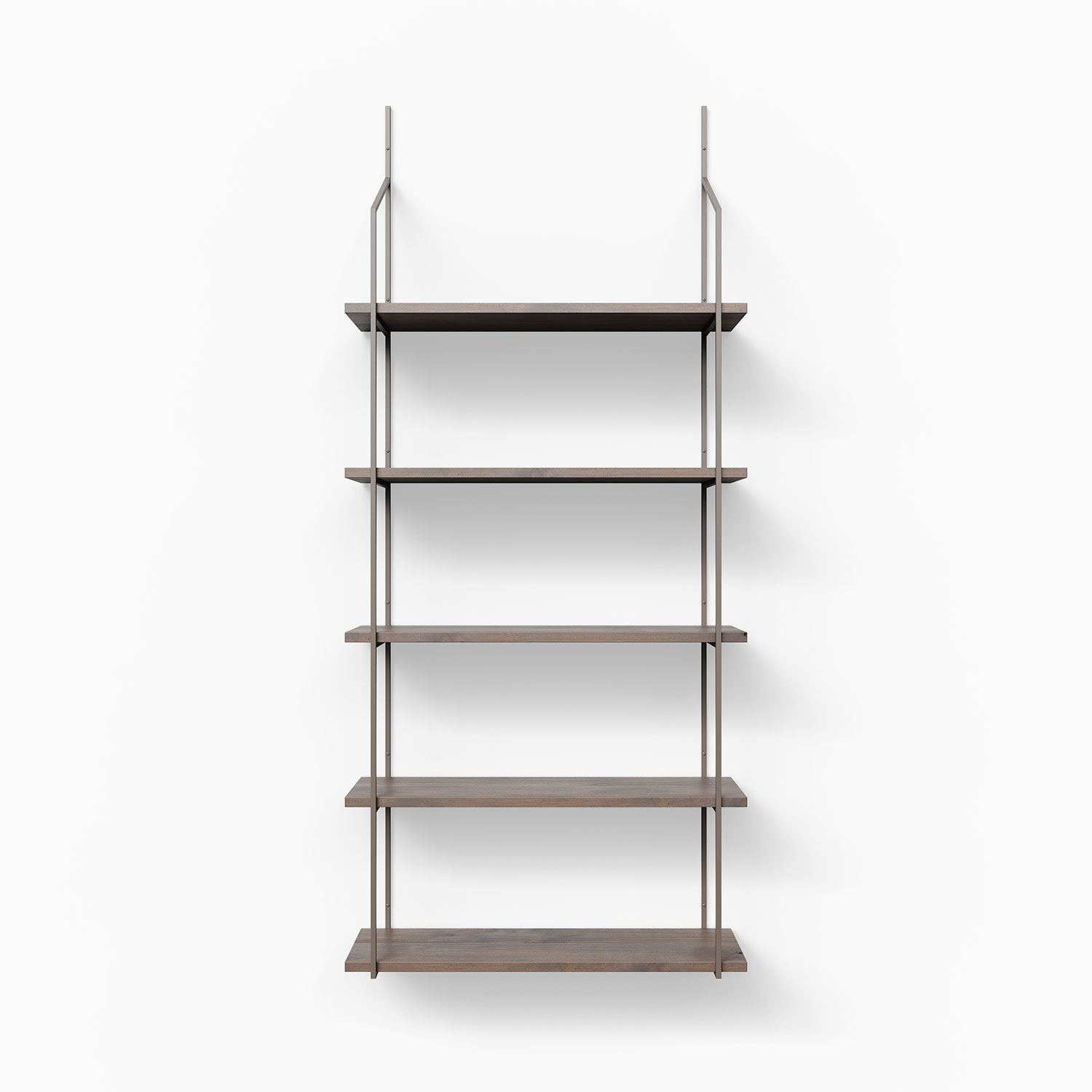 Verne Hatch Grey 5-Tier Shelving Unit - Space Saving Storage Shelf for Home Office, Kitchen, Bathroom & Living Room Organization