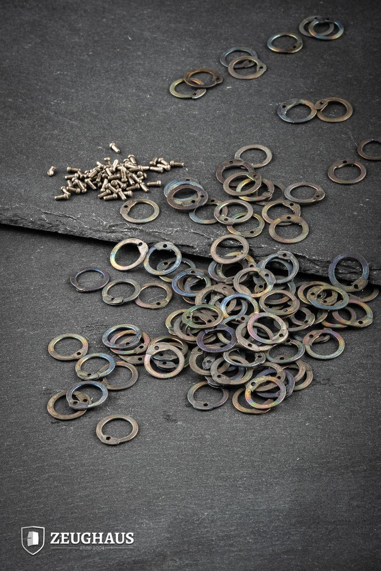 9mm Titanium Loose Flat Rings With Rivets - 1kg Bulk Pack for Jewelry Making, DIY Crafts, and Industrial Use