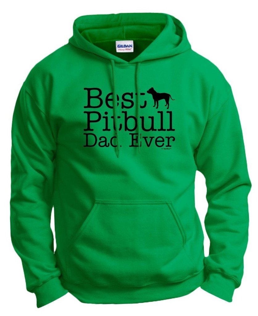 Best Pitbull Dad Ever Hoodie - ThisWear Dog Lover Gift, Comfortable Cotton Sweatshirt for Men - Perfect for Dog Walks, Father's Day & Casual Outings