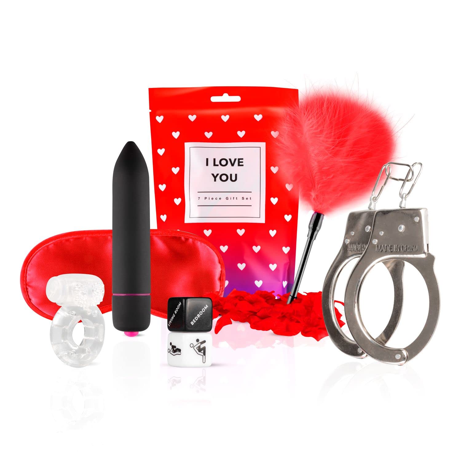 LoveBoxxx I Love You Couple's Intimate Massage Set - Multicolor Adult Toy for Couples & Solo Play - Perfect for Romantic Nights & Sensual Exploration