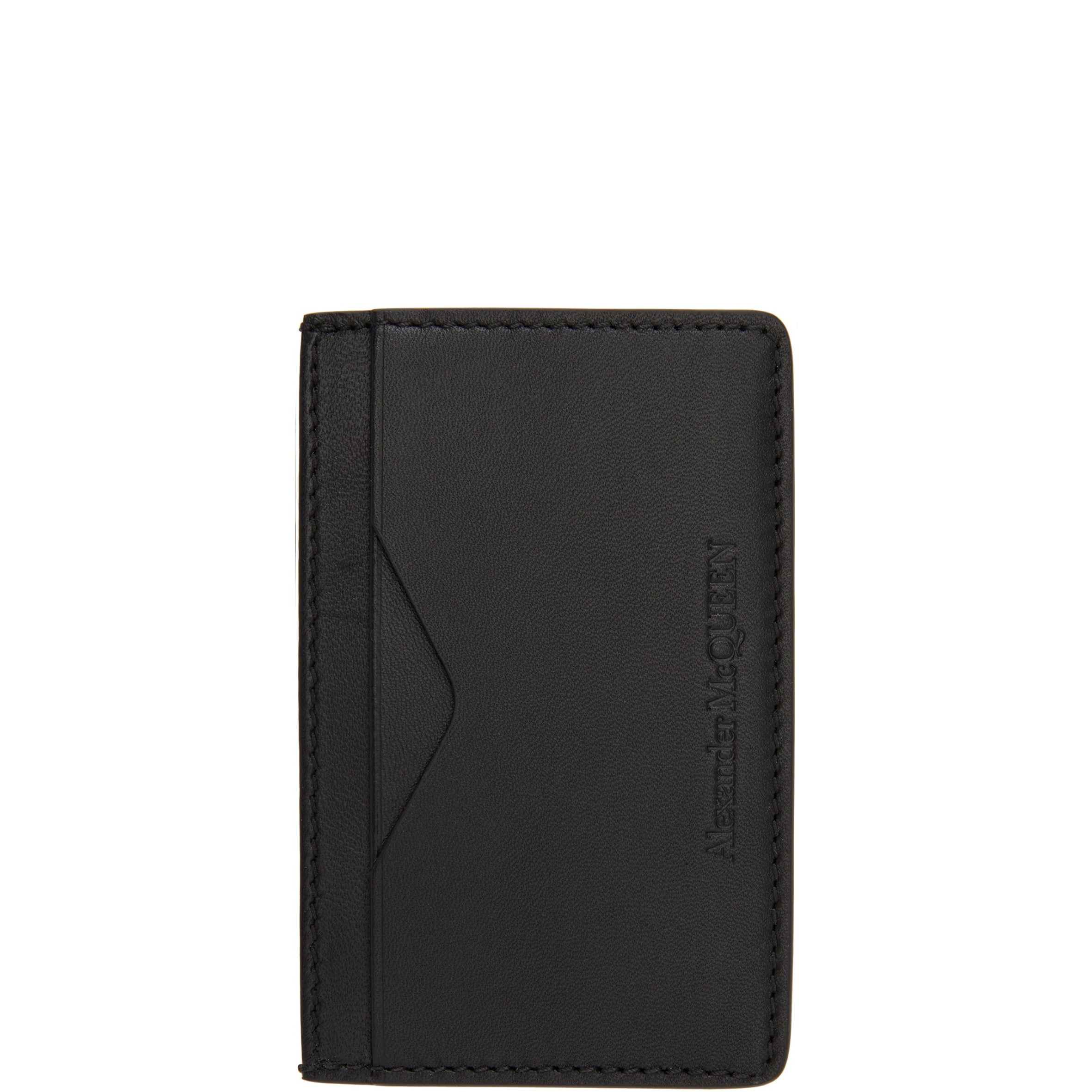 Slim RFID Blocking Rib Cage Flat Card Holder - Minimalist Black Leather Wallet for Men & Women | Perfect for Travel, Business, and Everyday Use