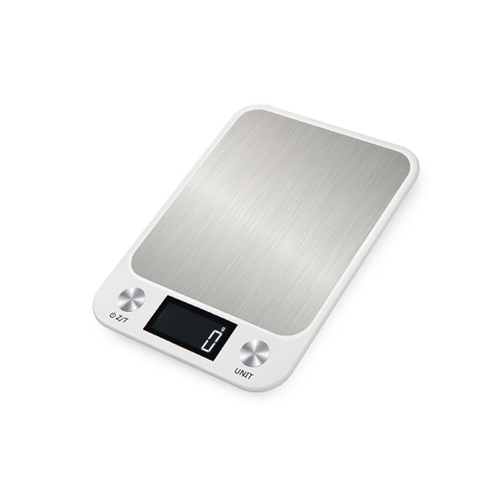 **Precision Digital Kitchen Scale - 10kg Stainless Steel Food Scale with Backlit LCD Display, Rechargeable & Durable - Perfect for Baking, Cooking, and Portion Control (White)**