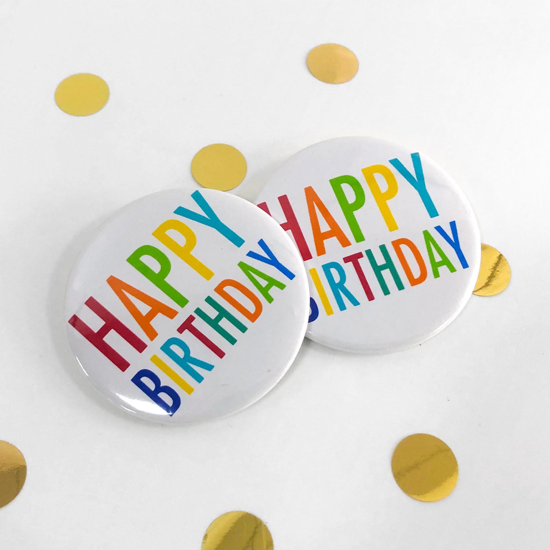 Birthday Girl Pin Badges - Cute Tinplate Party Favors for Girls Birthday Celebrations, Baby Showers & Special Events