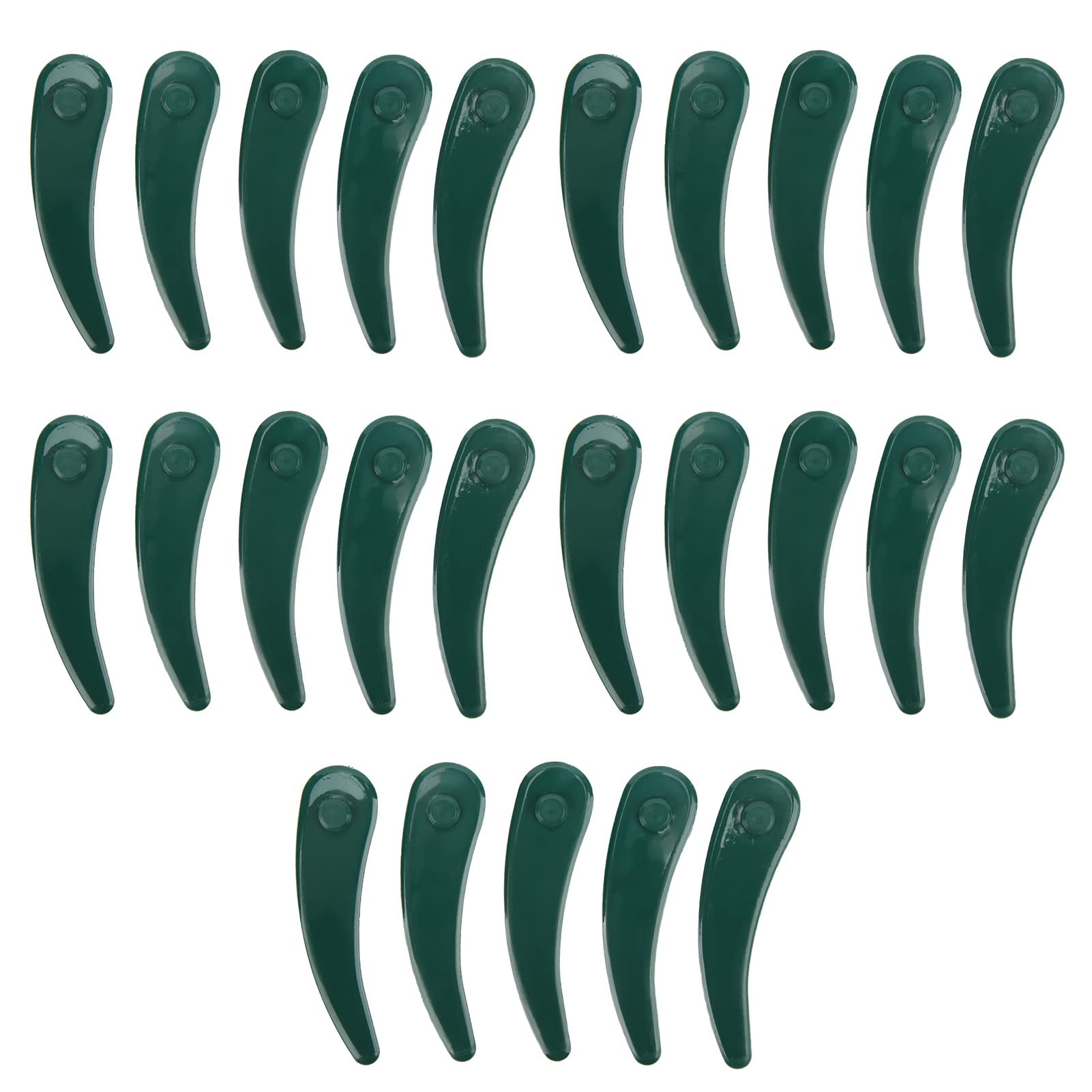 Durable Plastic Mower Blades - Flat Tooth Lawn Replacement for Outdoor Use (Green) - Perfect for Garden Maintenance