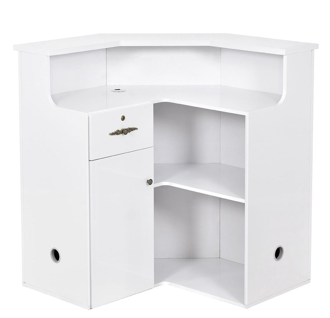 Valencia LED Reception Desk with Modern Design - Durable & Stylish Front Office Furniture for Hotels, Corporate Offices, and Lobby Areas