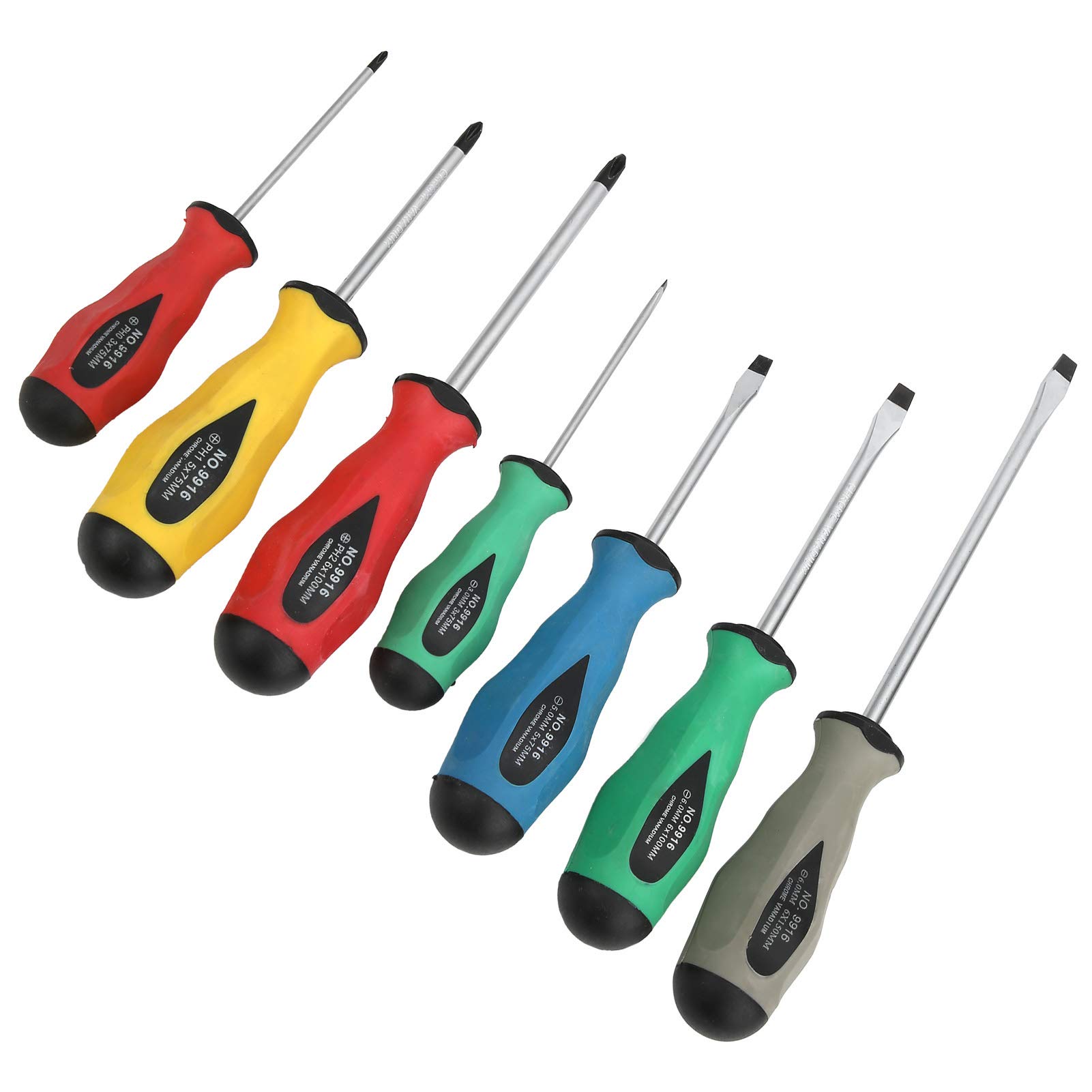 EVTSCAN 7-Piece Alloy Steel Screwdriver Set - Durable Cross Slot Screwdrivers for Home Repair, DIY Projects & Hand Tools - Perfect for Furniture Assembly, Electronics Repair & Household Maintenance
