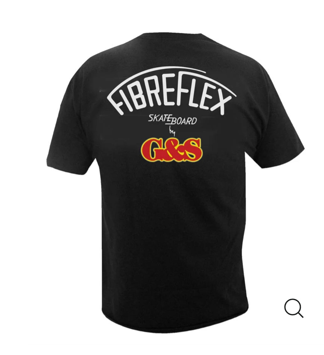 XL G&S Gordon and Smith FIBREFLEX T-Shirt - Black | Premium Comfort Cotton Tee for Men | Casual Wear, Surfing & Outdoor Activities