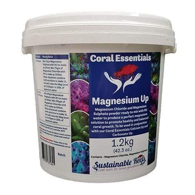 Coral Essentials Magnesium UP 1.2kg - Premium Marine Aquarium Supplement for Coral Growth & Health - Ideal for Saltwater Reef Tanks & Coral Care