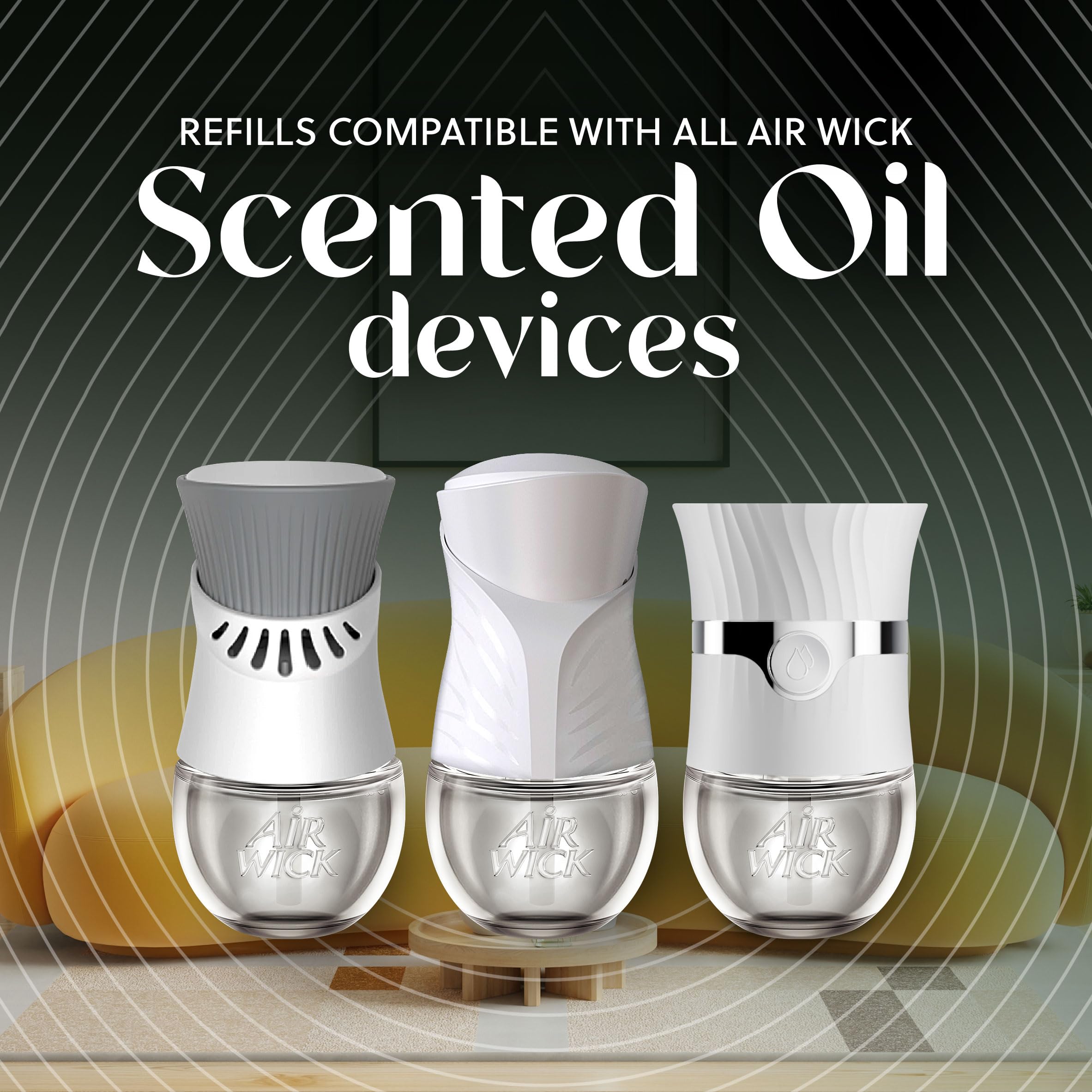 Air Wick Plug In Scented Oil Refills - White Gardenia & Plumeria Fragrance | Long Lasting Home Air Freshener for Small & Large Rooms | Essential Oil Diffuser Refills (5 Count) | Perfect for Living Rooms, Bedrooms & Offices