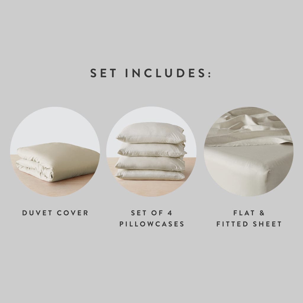 Organic Cotton Bedding Set - Soft & Breathable Resort Style Sheet, Duvet Cover & Pillowcase - Perfect for Luxury Hotels, Vacation Homes & Cozy Bedrooms