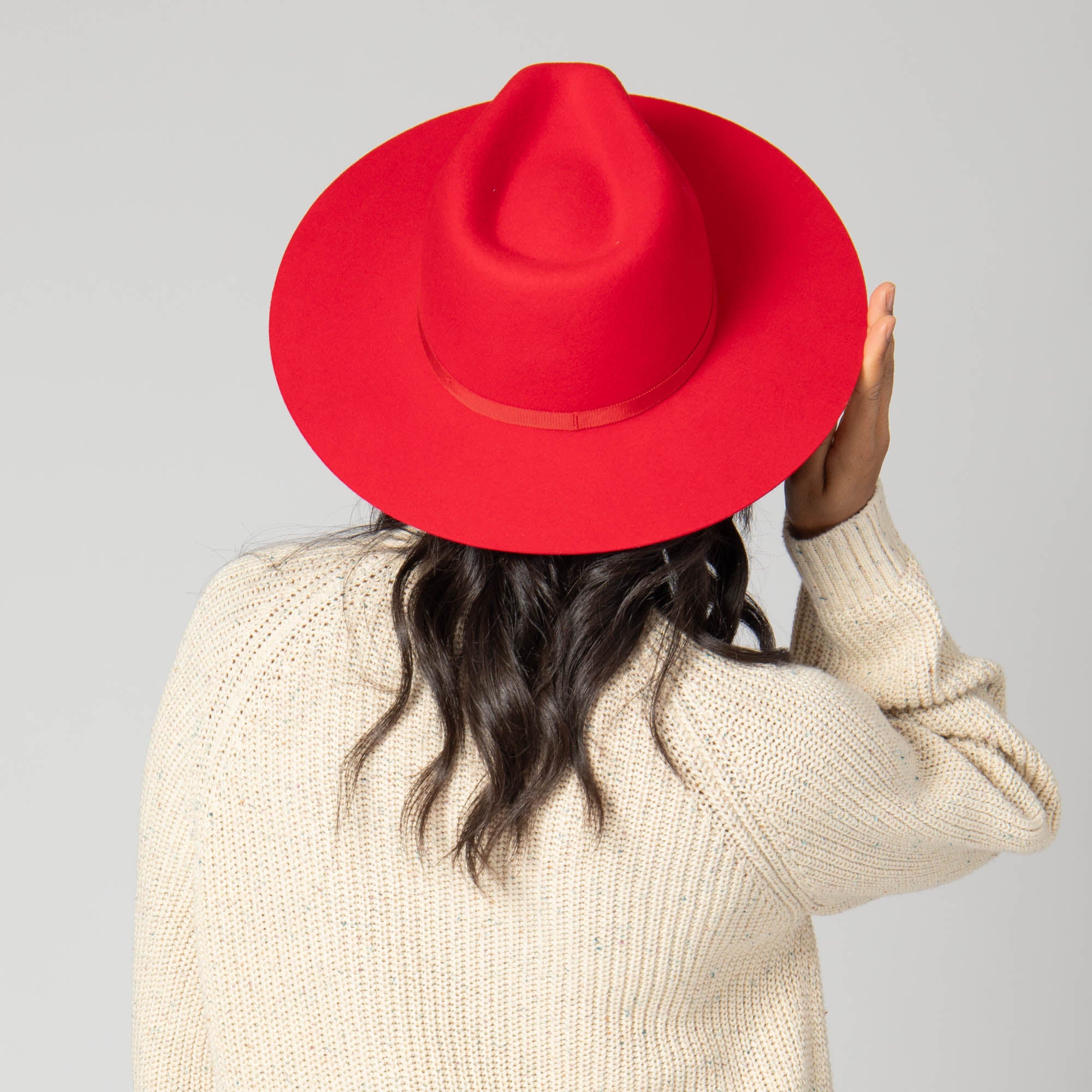Stylish Lucy Wool Felt Fedora Hat with Tonal Grosgrain Band - Perfect for Outdoor Events, Weddings & Fashion Accessories