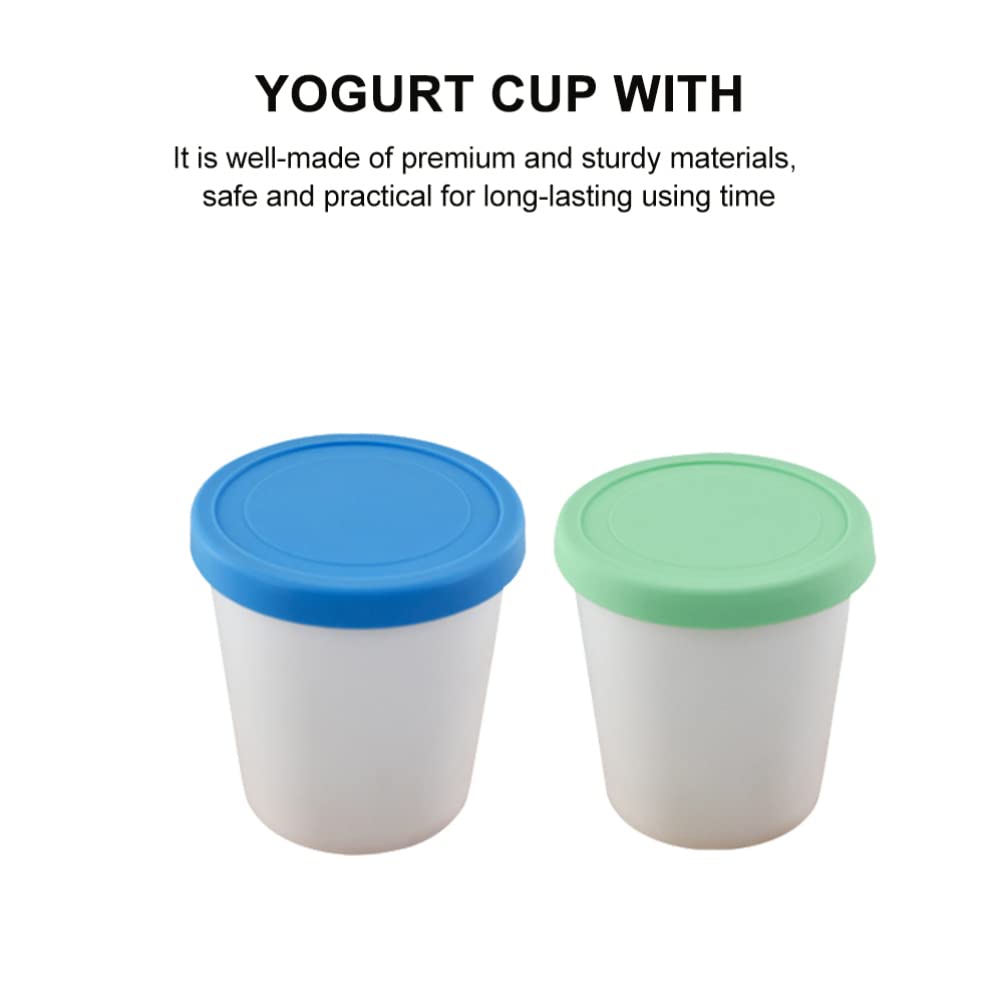2-Pack Hemoton Round Ice Cream Cups with Lids - Reusable Freezer-Safe Dessert Containers for Ice Cream Storage, Gelato, Sorbet & Frozen Treats - Perfect for Home, Parties & Ice Cream Shops