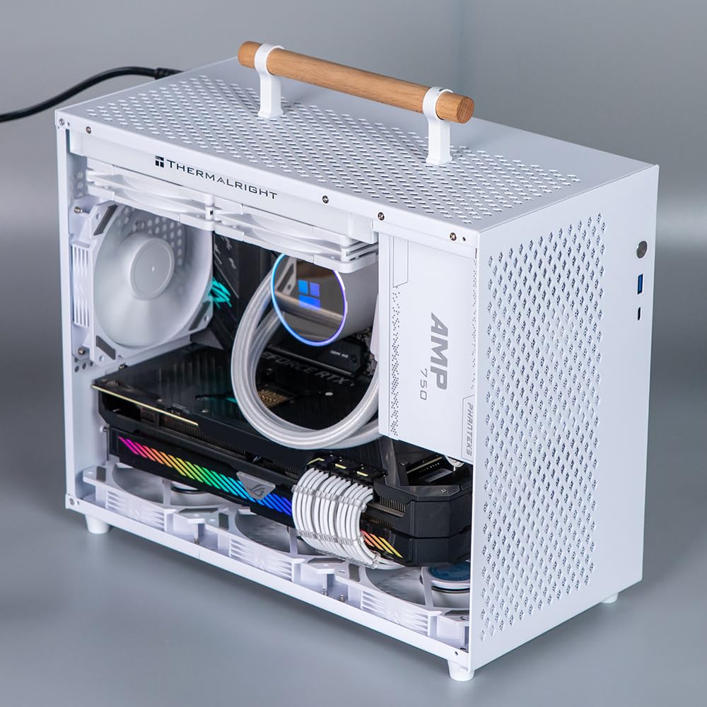 KOCAN Portable Computer Case - Cold Rolled Steel Shell PC Gaming Case for Desktop, Supports 360mm Graphics Card, ITX/MATX/ATX Motherboards & Power Supply | Perfect for Gaming Rigs, Home Office & Compact Workspaces