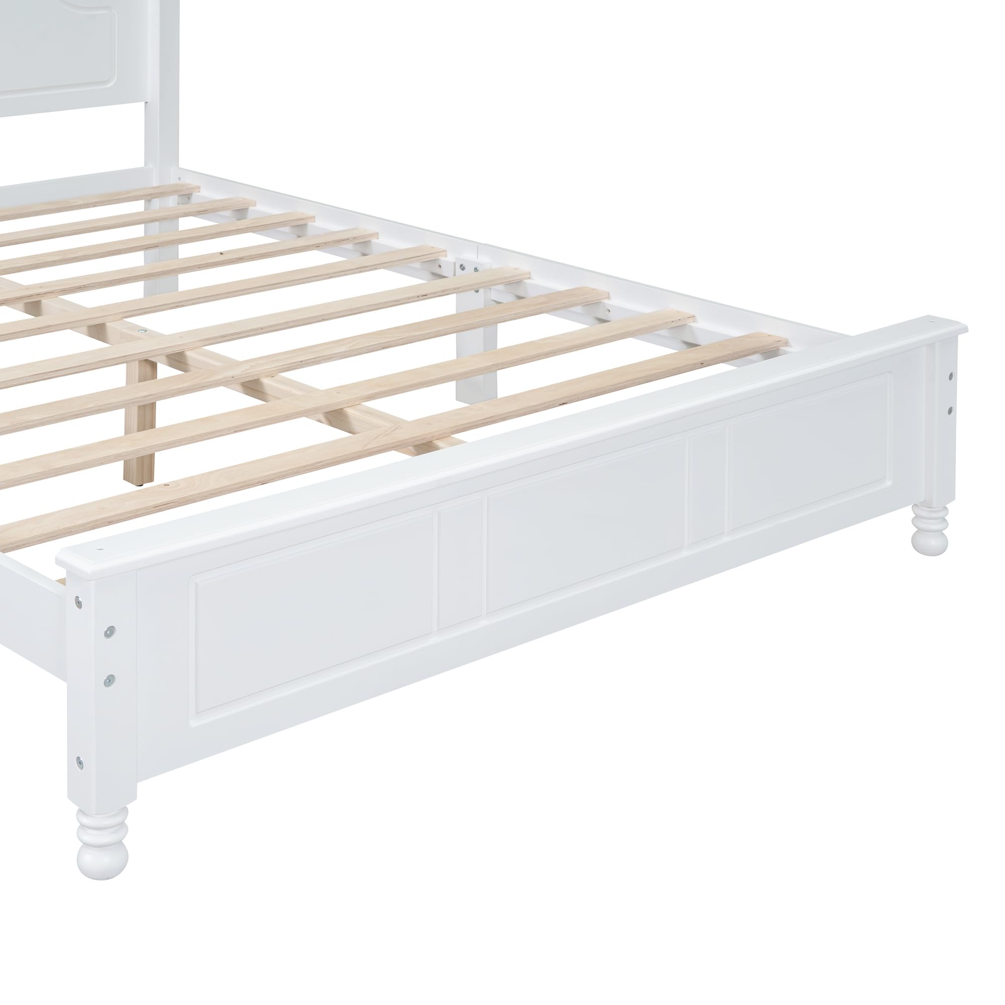 Harper & Bright Designs 3-Piece Queen Size Bedroom Set - Wood Platform Bed with 2 Nightstands, White | Modern Bedroom Furniture for Home Decor & Small Spaces