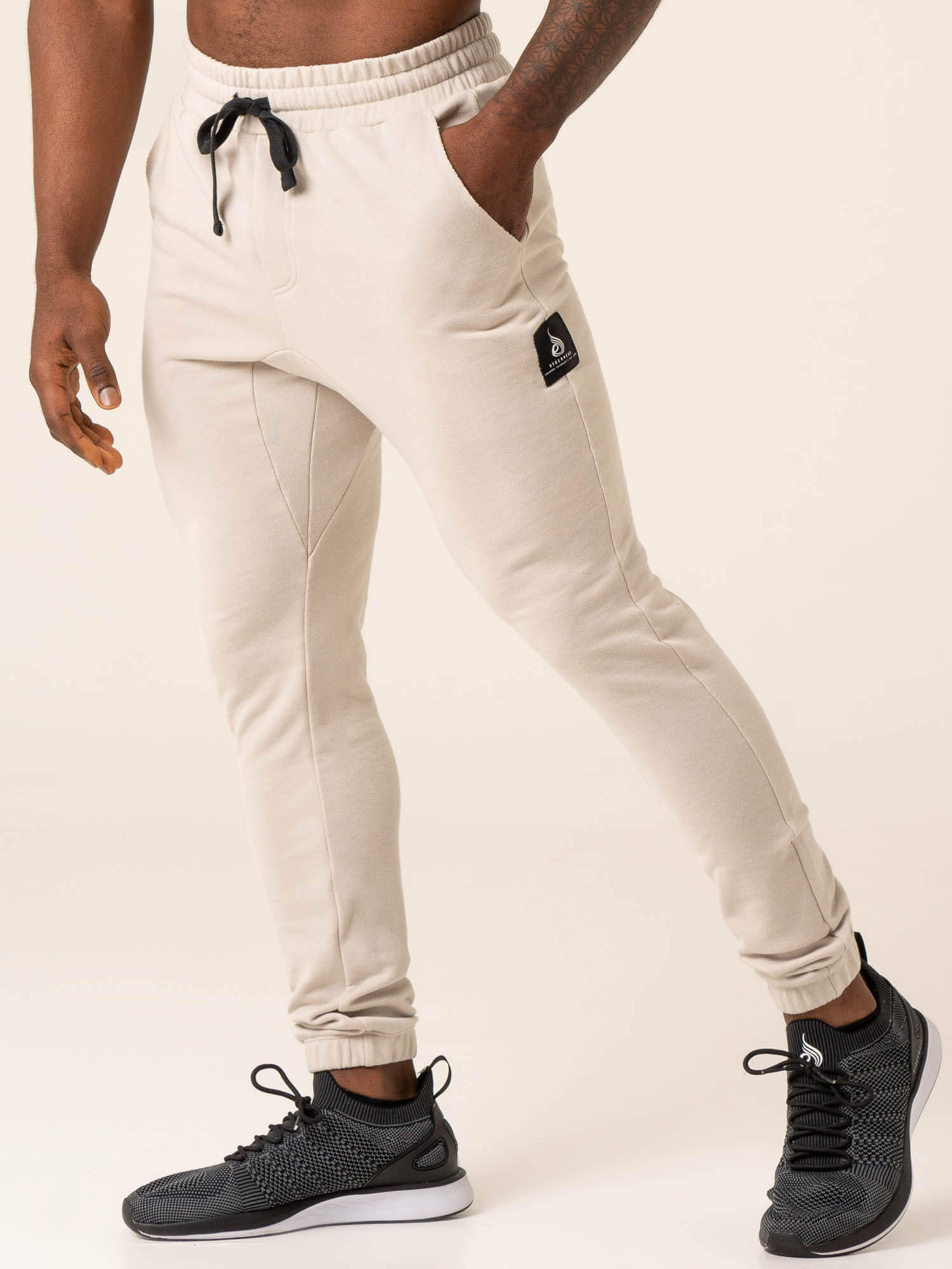 Dynamic Track Pants for Men - Comfortable & Stylish Stone Color Joggers for Running, Gym & Casual Wear
