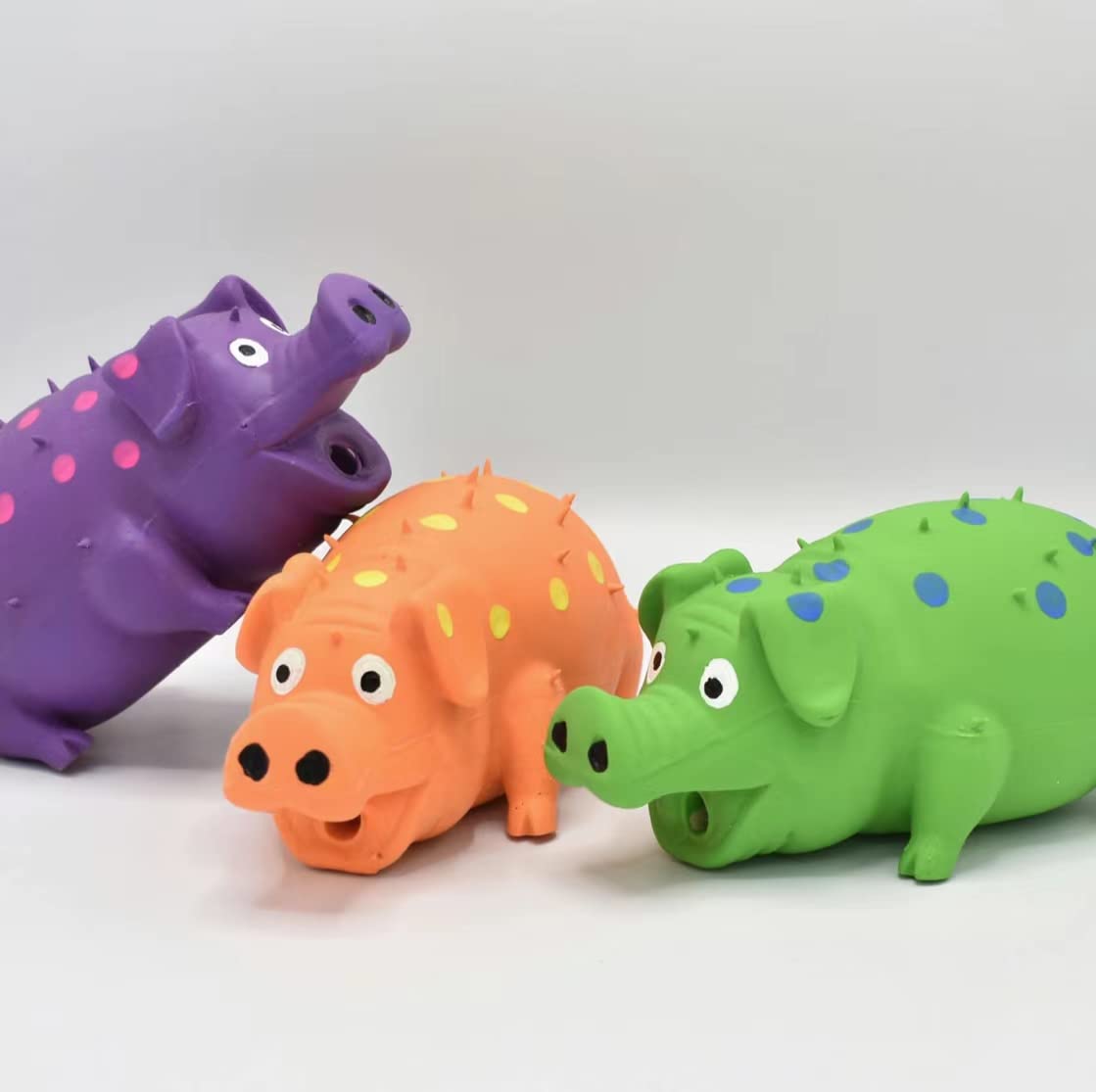 Squeaky Pig Dog Toys 2 Pack - Grunting Oinking Noise Dog Chew Toys for Small, Medium & Large Breeds - Interactive Play for Indoor & Outdoor Fun