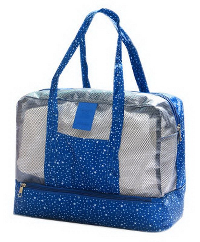 Gentle Meow Waterproof Mesh Swim Bag for Wet & Dry Separation - Royal Blue Swimming Equipment | Perfect for Pool, Beach & Water Sports