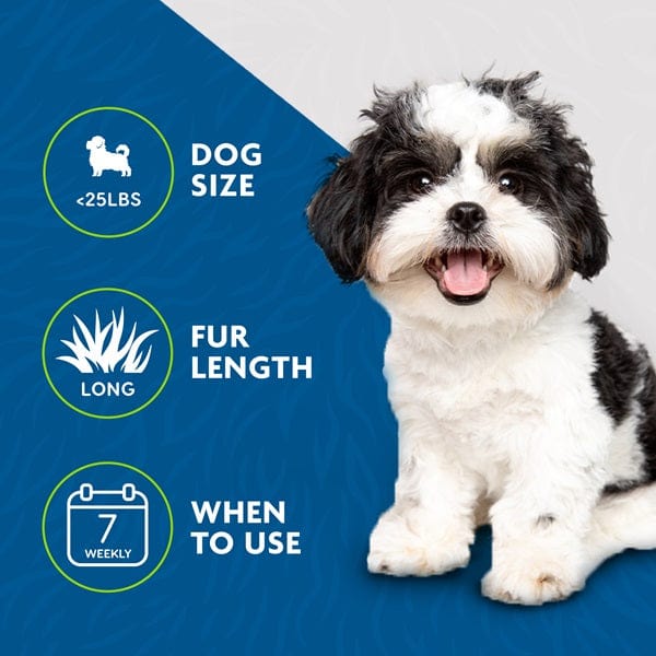 FURminator Small Dog Deshedding Tool for Long Hair - Reduce Shedding & Grooming at Home for Poodles, Shih Tzus & Long-Haired Breeds