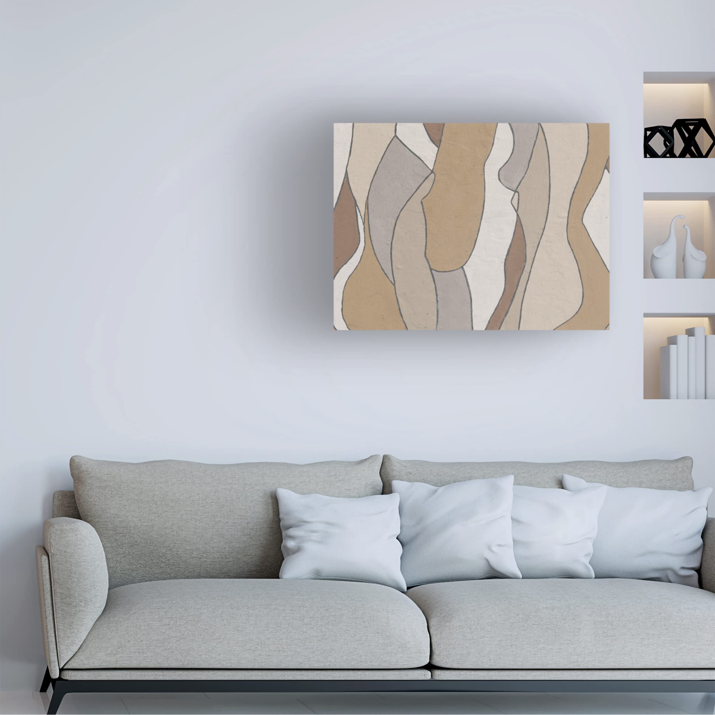 Trademark Fine Art 'Neutral Hidden Figures I' Canvas Wall Art by Alonzo Saunders - Perfect for Living Room, Bedroom & Office Decor