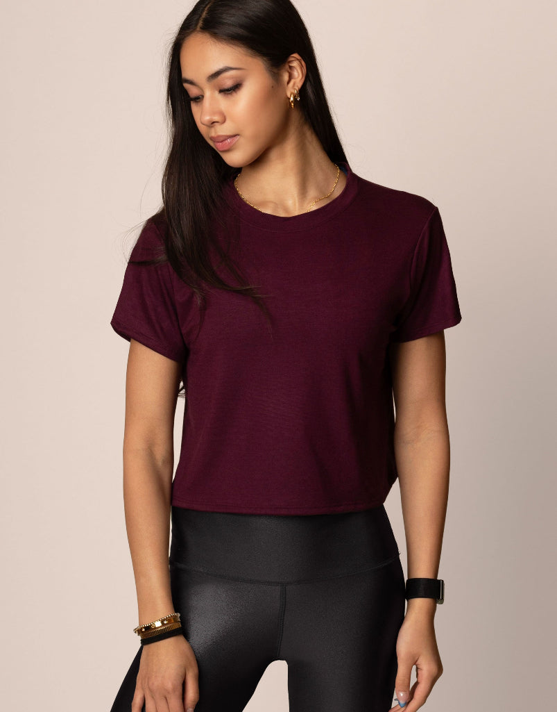 Premium Essential Tee in Cabernet Red - Soft Cotton Comfort Fit T-Shirt for Men & Women - Perfect for Casual Wear, Layering, and Everyday Outfits