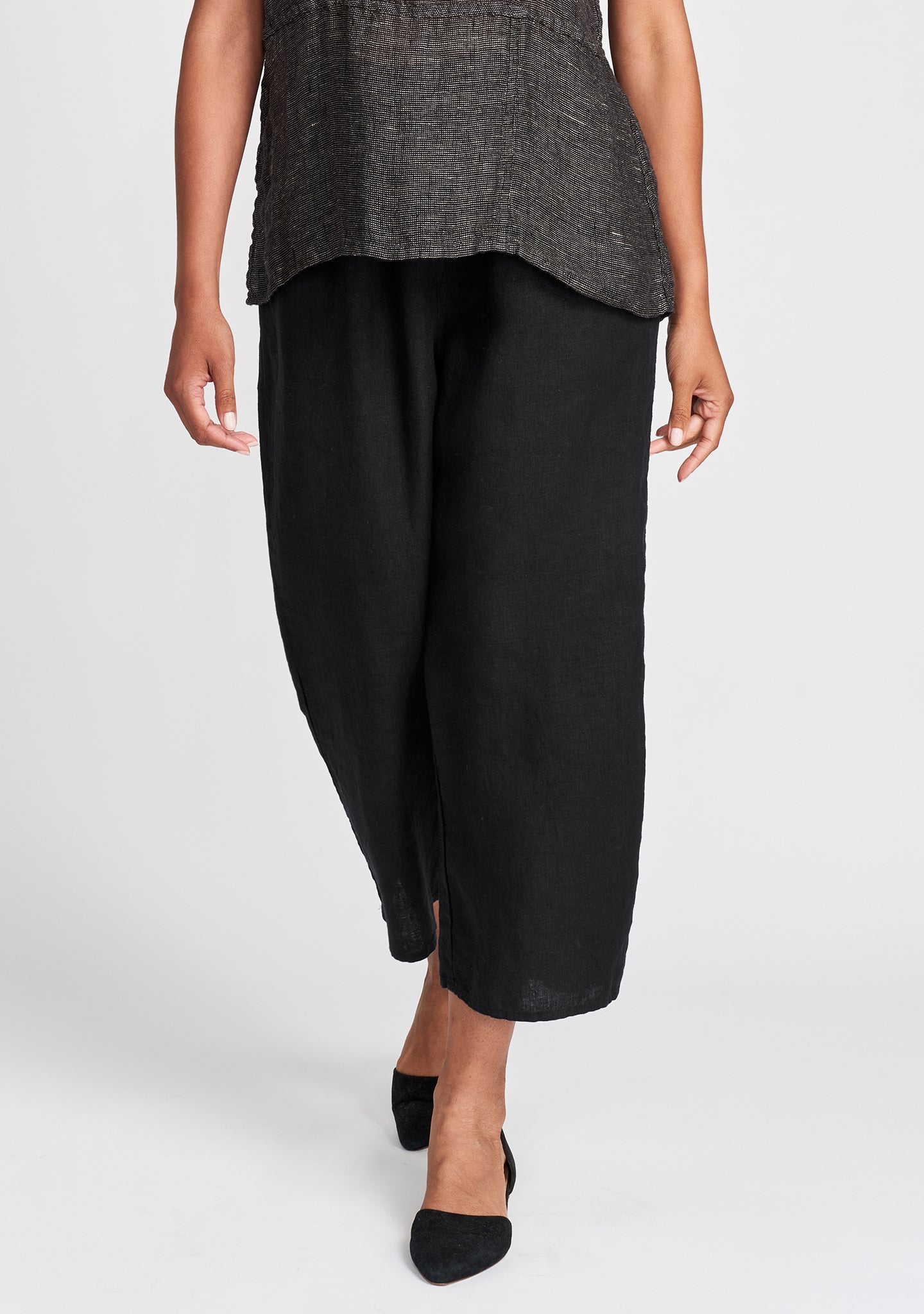 Floods Linen Pants with Elastic Waistband - Breathable Summer Casual Pants for Women | Perfect for Beach, Vacation & Lounge Wear