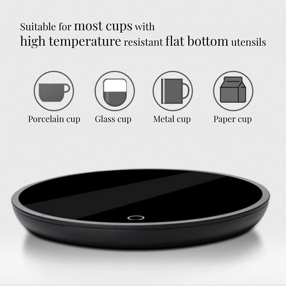 Yosoo Electric Cup Warmer Pad - USB Touch Heater for Coffee, Tea, Milk - Keep Beverages Warm at Home or Office (Golden) - Perfect for Desks, Nightstands & Workspaces