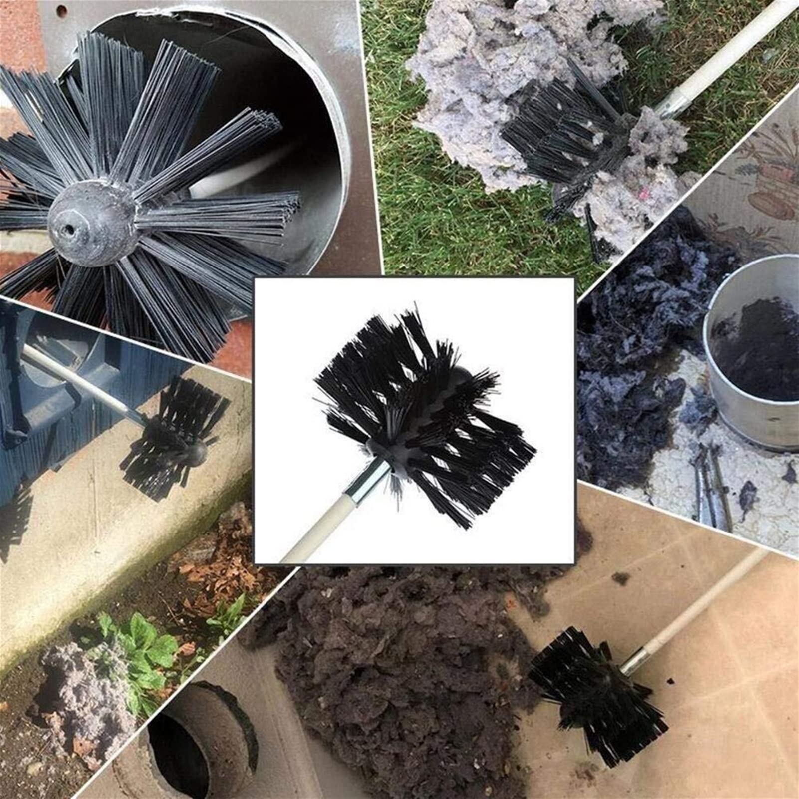Chimney Sweep Kit with 9 Rods (610mm) for Efficient Fireplace Cleaning