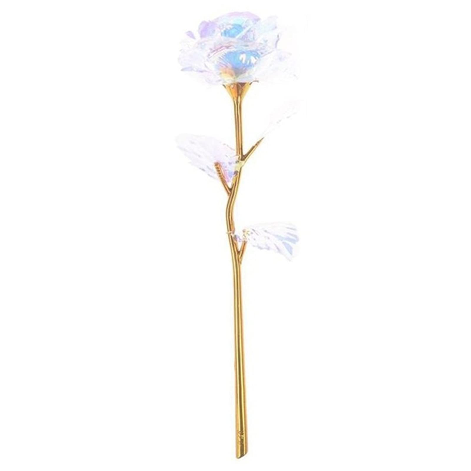 Valentine's Day Christmas Rose Gift for Women - Colorful Artificial LED Flower with Light, Last Forever Rose, Unique Birthday Thanksgiving Present for Her - Perfect for Anniversaries, Weddings & Home Decor