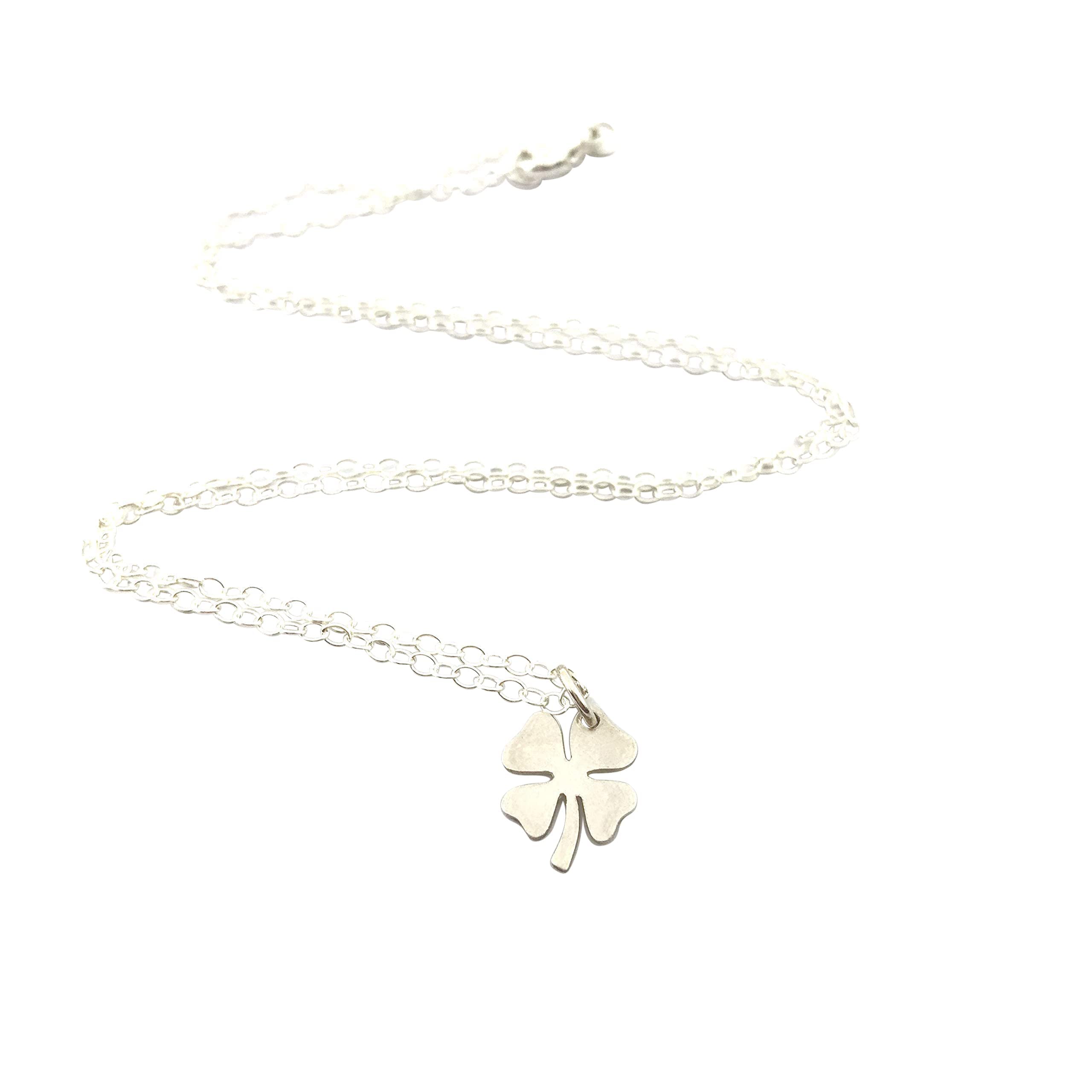 Four Leaf Clover Charm Necklace - Sterling Silver Pendant for Good Luck & Protection | Irish Jewelry Gift for Women | Perfect for St. Patrick's Day & Everyday Wear