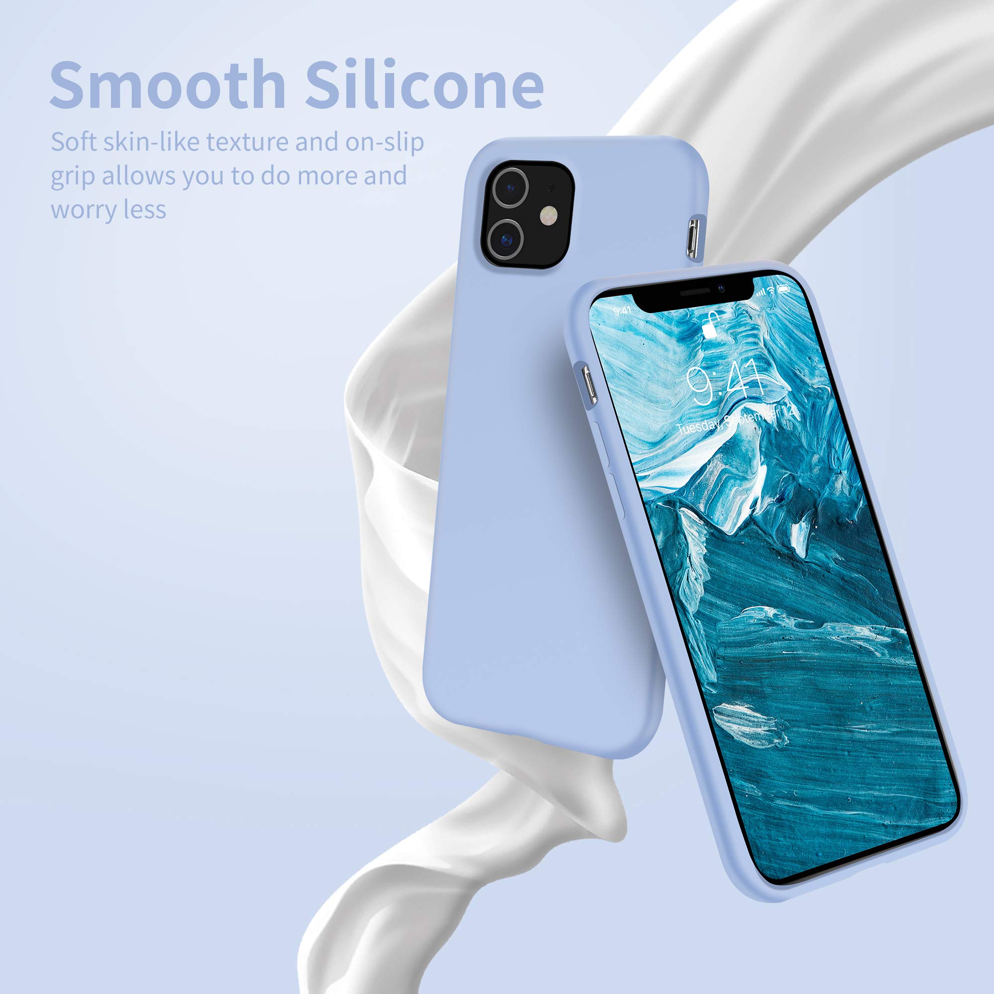 OTOFLY Ultra Slim Liquid Silicone Case for iPhone 11 - Shockproof & Anti-Scratch Protective Cover with Full Body Protection (Light Blue) | Perfect for Everyday Use, Travel & Outdoor Activities