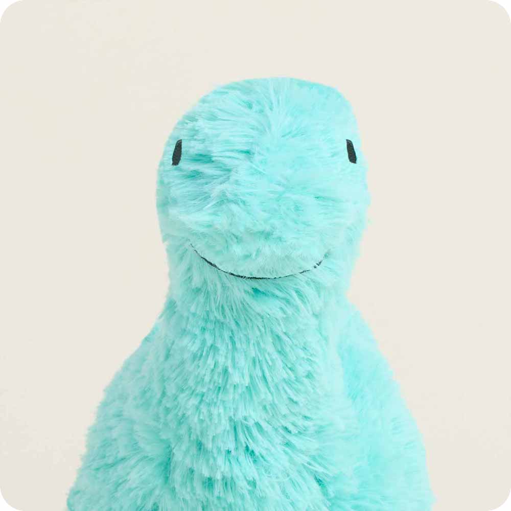 Teal Long Neck Dinosaur Plush Toy - Soft & Cozy Microwavable Warmies for Kids | Perfect for Bedtime, Anxiety Relief & Cold Weather Comfort