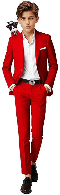 Black n Bianco Boys' First Class Slim Fit Suits - Lightweight Formal Blazer & Dress Pants Set for Weddings, School Photos & Special Occasions | Baby Muffin Collection