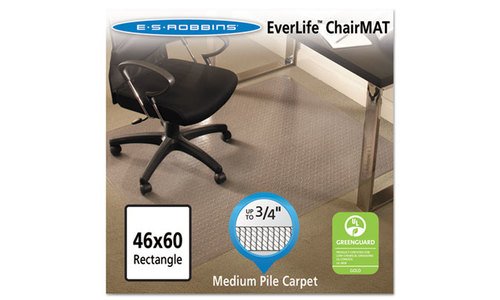 EverLife Chair Mats for Medium Pile Carpet - Heavy Duty Office Chair Mat Protects Floors | Non-Slip Desk Chair Mat for Hardwood & Carpeted Floors | Perfect for Home Office, Study Room & Workspace
