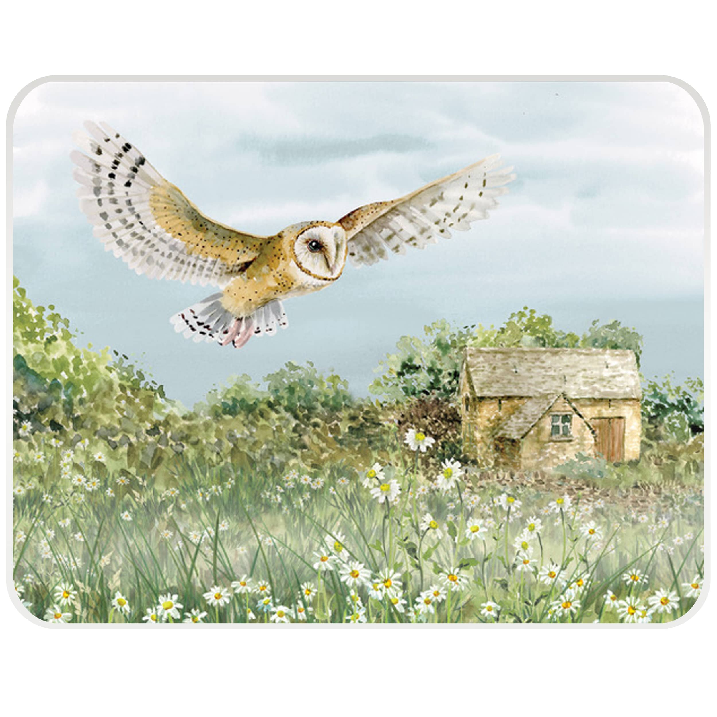 National Trust Barn Owl Non-Slip Heat Resistant Worktop Protector - Perfect for Kitchen Countertops & Dining Tables