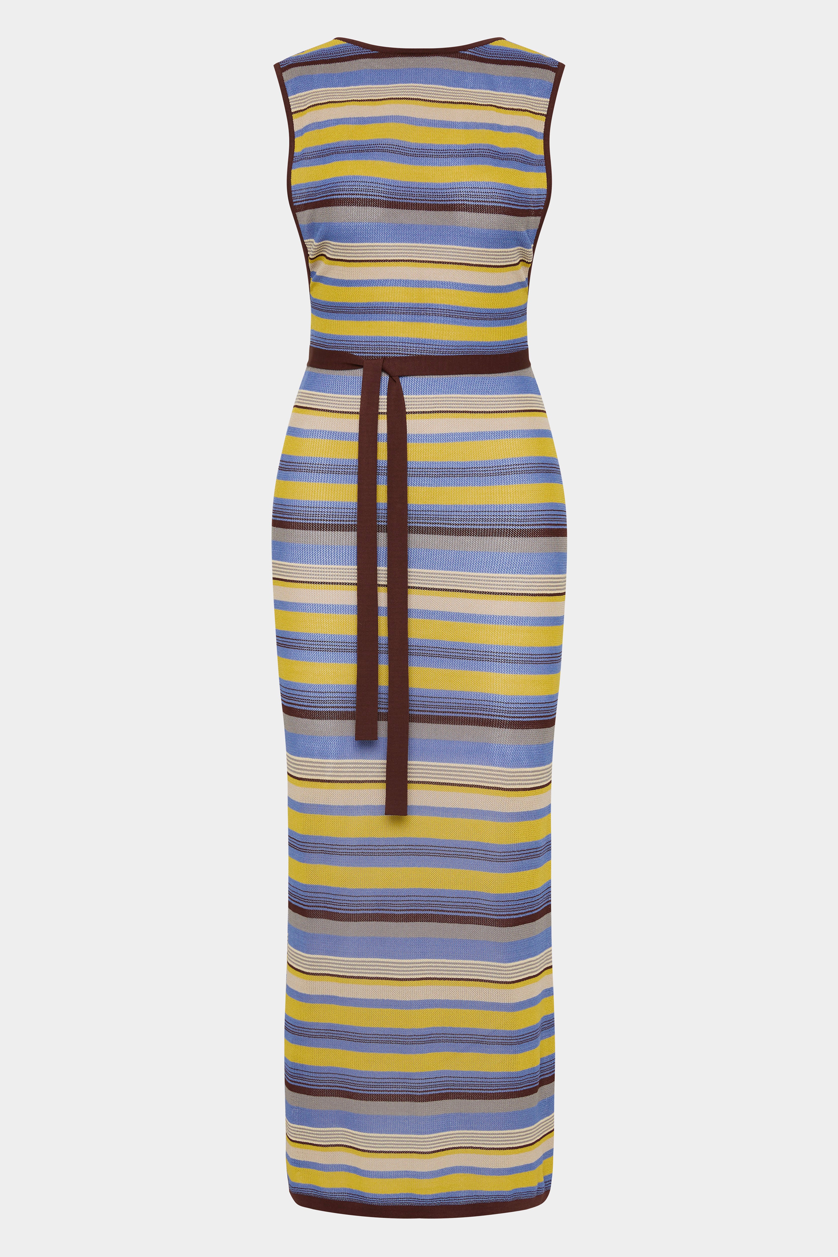 Elegant Coastline Tie-Waist Dress for Women - Flowy Summer Midi Dress with Adjustable Belt - Perfect for Beach Vacations, Date Nights & Office Wear
